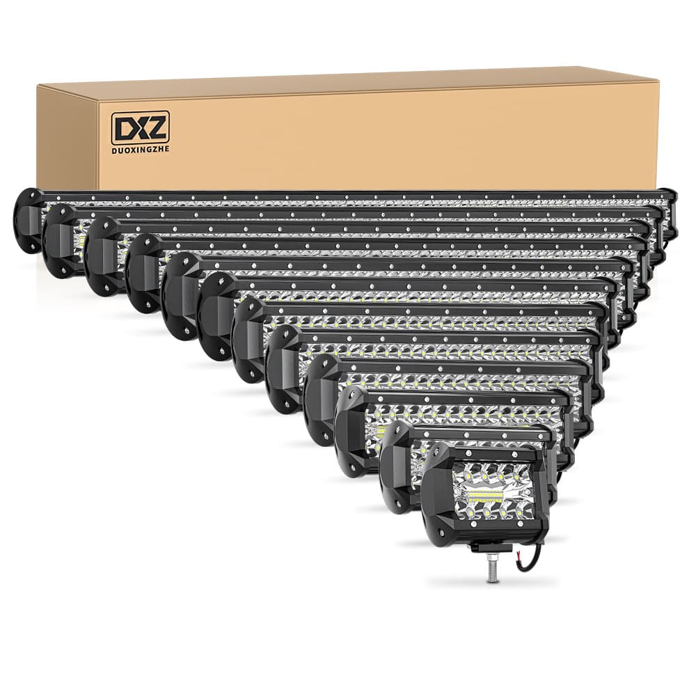 DXZ [Price Excluding Tax] LED Light Bar Triple-Head Model Spot + Flood Beam Off-Road Vehicle Roof Driving Light