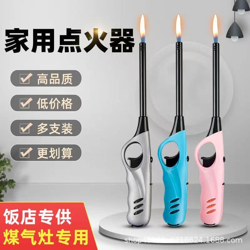 Igniter Gas Kitchen Long Nozzle Lighter Gun Refillable Electronic Ignition Torch Open Flame Candle Natural Gas Lighter Extended Rod