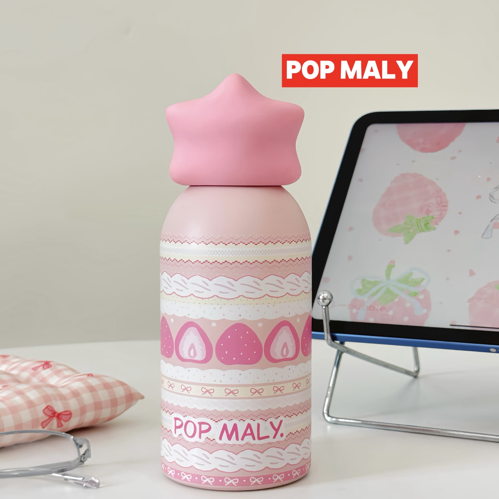 New Ins Style Girls' High-Appearance Cute Cartoon Thermos Cup Student Niche Cartoon Unique Thermos Cup