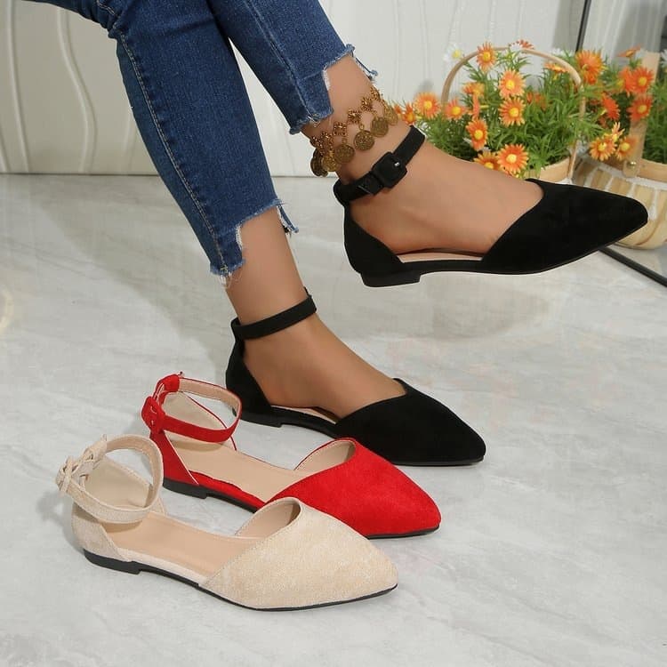 Cross-border Large Size Women's Buckle Strap Sandals 2026 New Summer Fairy Style Low Heel Dress Sandals for Skirts