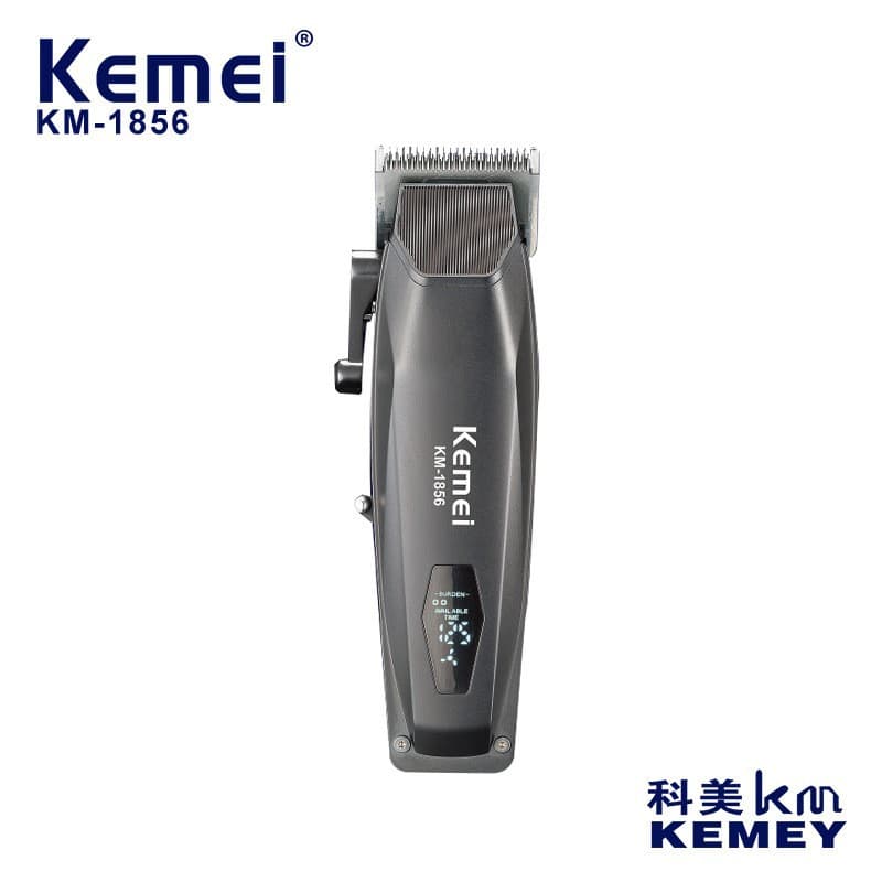 Kemei KM1856 New Cross-Border LCD Hair Clipper Long-Lasting Battery Life Adjustable Electric Hair Clipper Trimmer