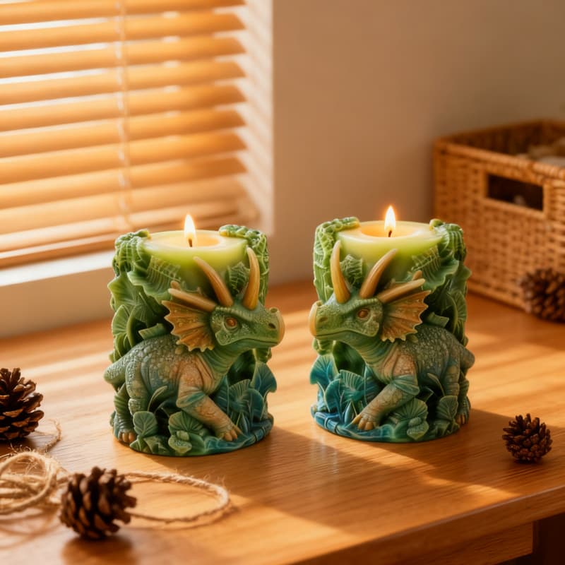 Sanxin Triceratops Creative Candle Silicone Mold DIY Relief Triceratops Art Candle Silicone Mold