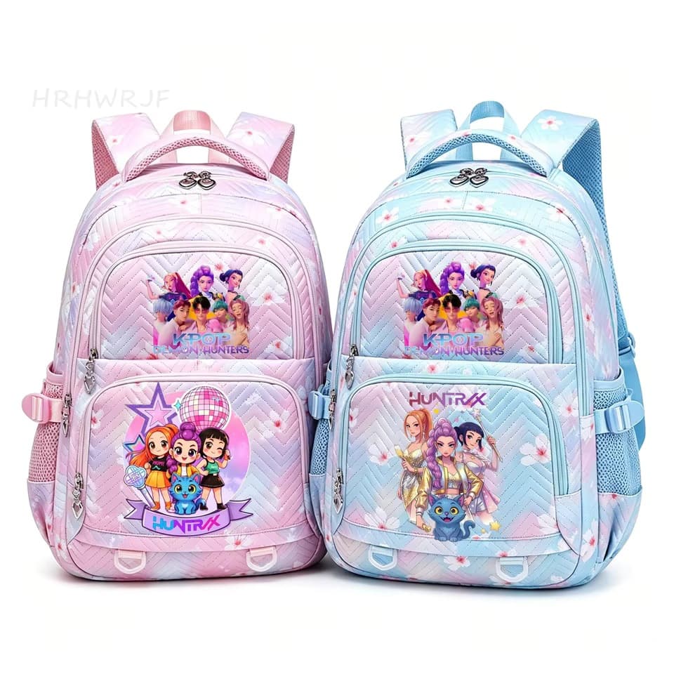 Korean KPop Devil Hunter Girl Group Backpack for Girls and Boys, Teen Schoolbag, Travel, Rumi Mira Zoey
