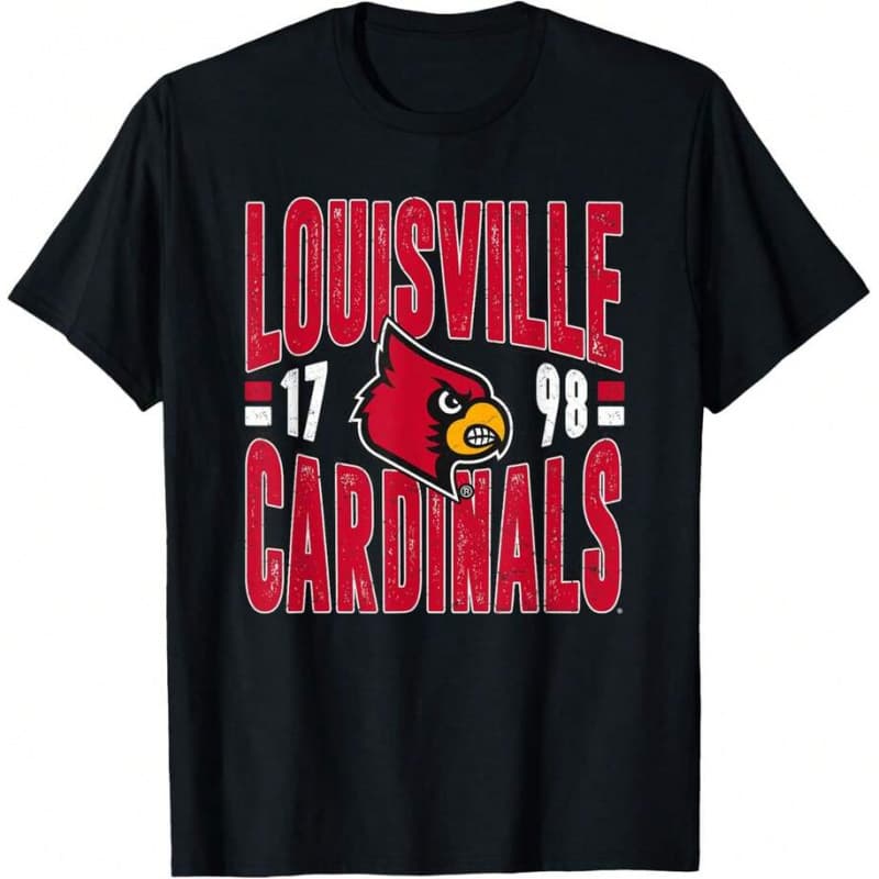 Cross-border Amazon loose tops casual American tops Louisville Cardinals Vintage