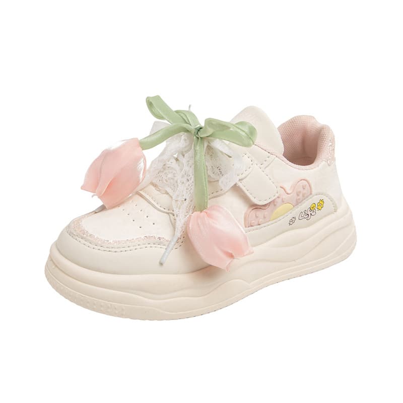Girls' Low-Top Board Shoes, Soft Sole Children's Sneakers, Spring and Autumn New Arrival, Princess Shoes, Lightweight Non-Slip Running Shoes
