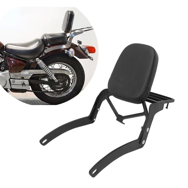 Compatible with Yamaha XV250 Cool Black Driver Backrest Mid Backrest Motorcycle Modification Accessories