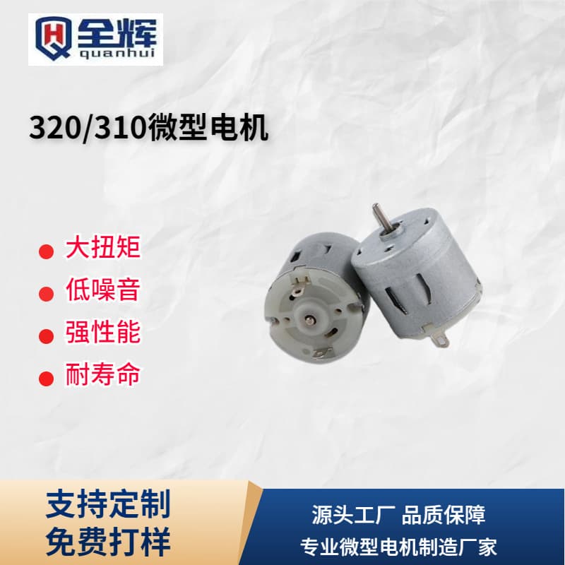 320/310 DC motor, beauty facial brush toy motor, electric valve motor, small appliance motor