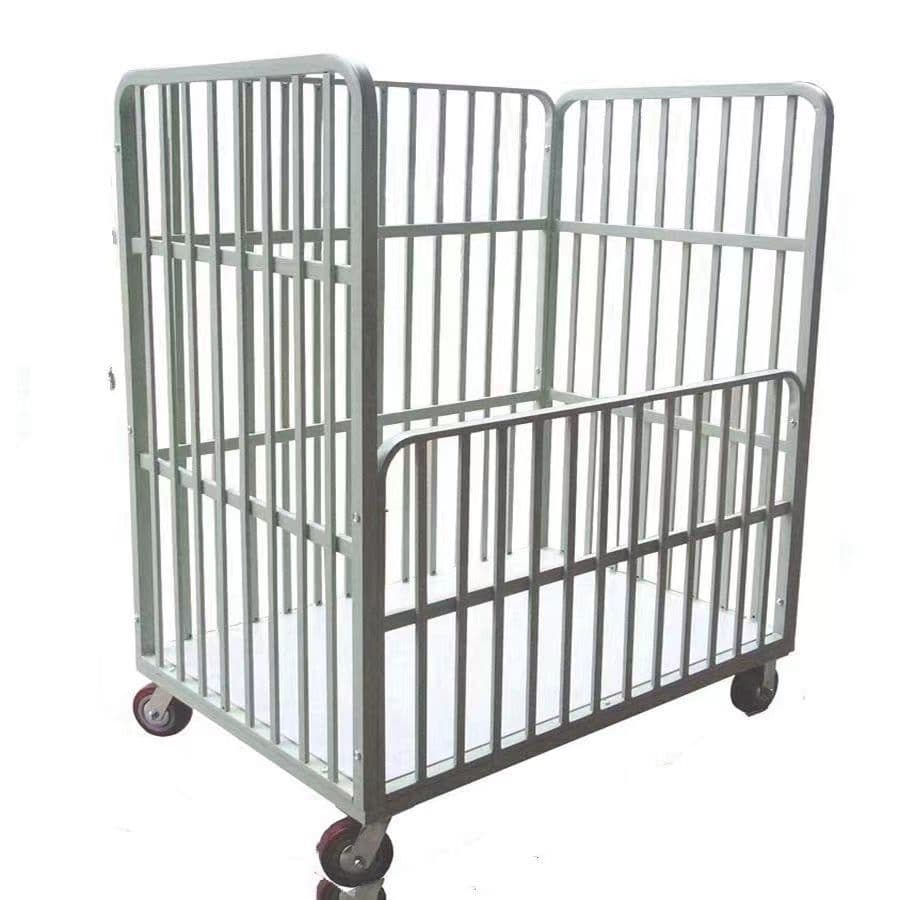 Garment Factory Special Fabric Transfer Cart, Flatbed Trolley, Three-Tier Cutting Piece Cart, 8-Wheel Material Hand Truck, Finished Product Transfer Cart