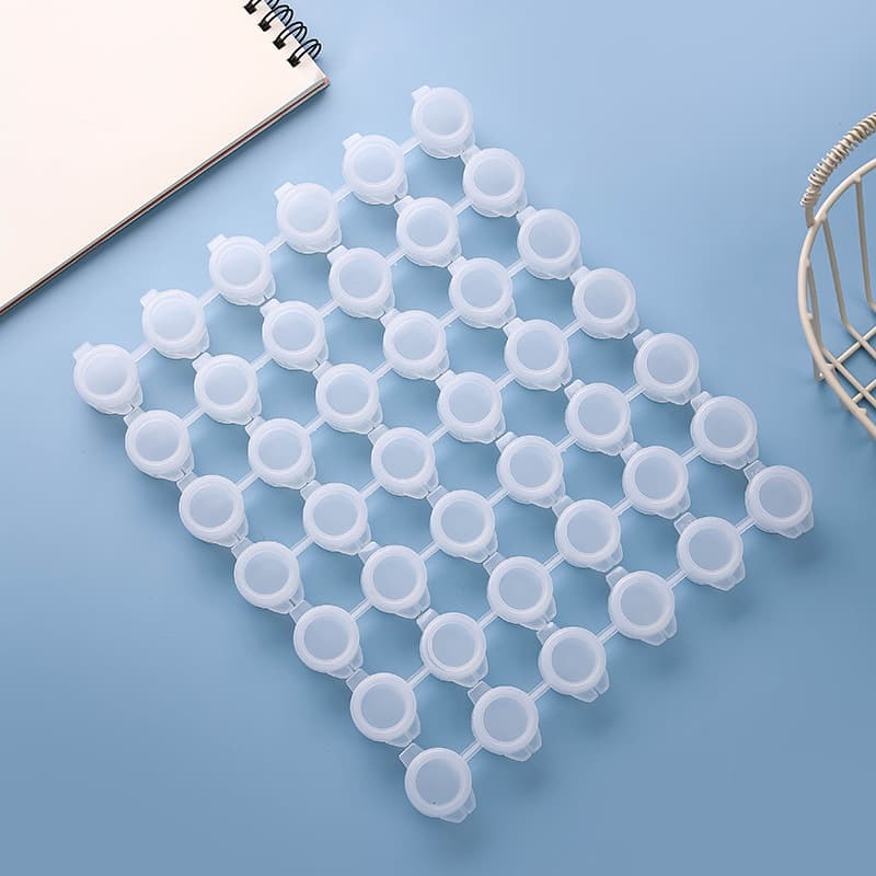3ml 6-Compartment Empty Paint Box, Empty Acrylic Gouache Paint Box, Plastic Empty Paint Box for Paint by Numbers, Wholesale