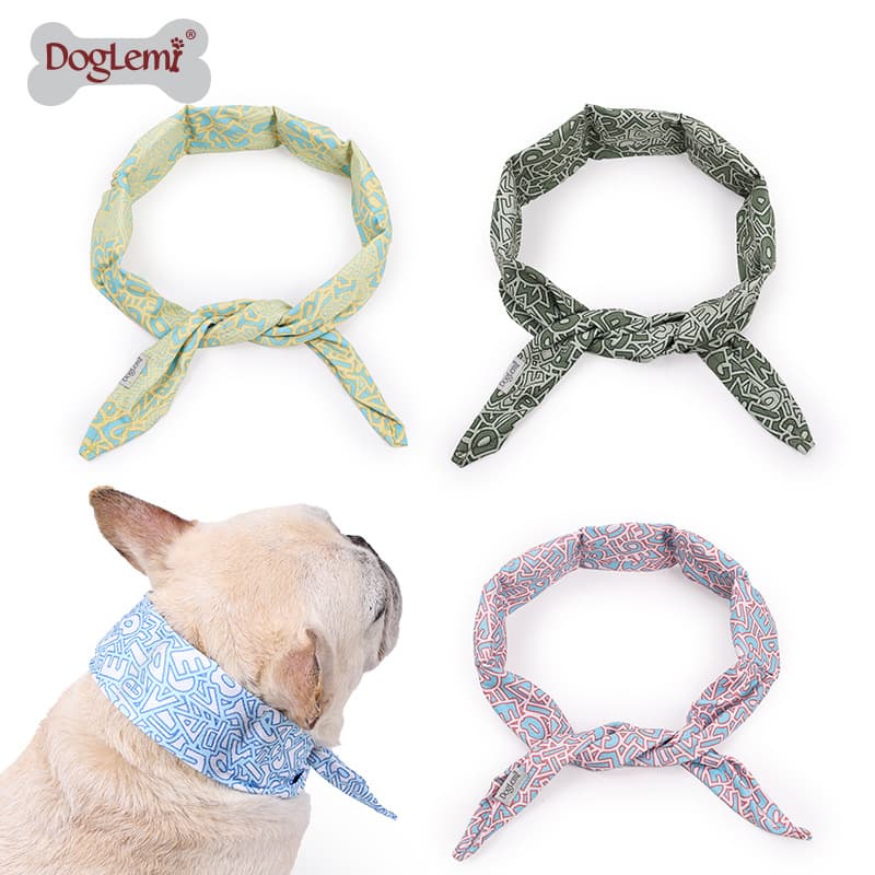 Pet Neck Scarf Washable Hydrogel Cooling Pet Scarf for Summer Dog Outings Cooling Pet Supplies