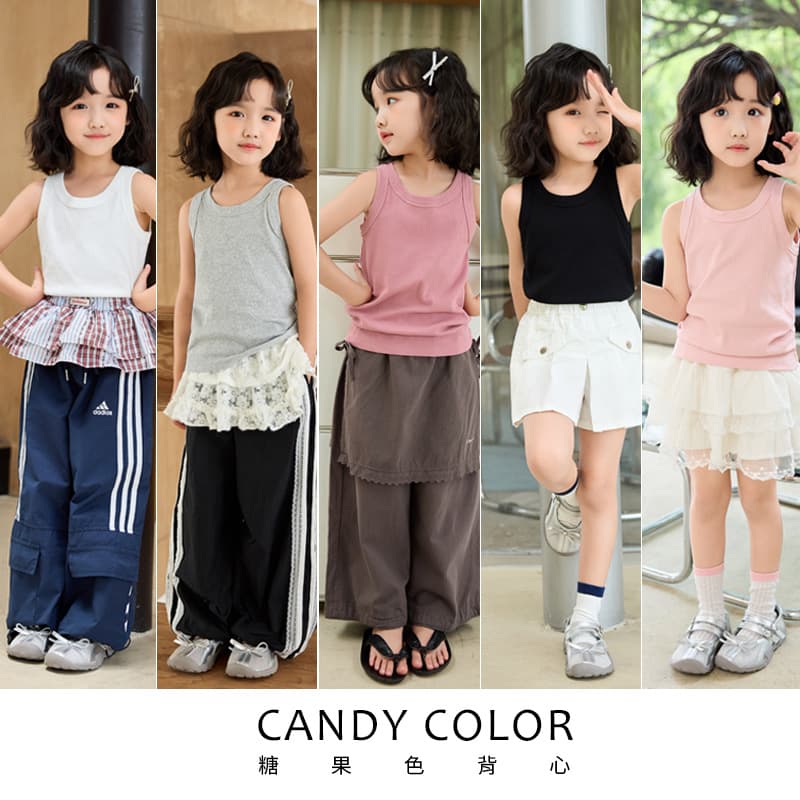 Children's Pure Cotton Vest, Boys' Sleepwear, Girls' Baby Summer Inner Wear, Sleeveless Outer Wear, Home Top