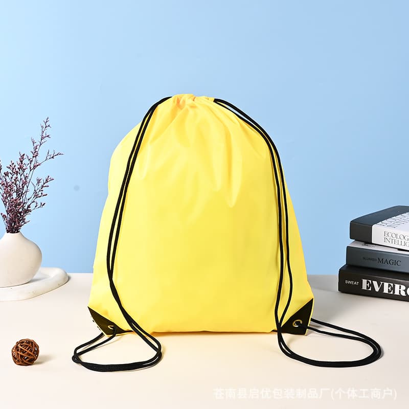 210D Polyester Drawstring Bag in Stock Oxford Cloth Drawstring Backpack Cinch Sack Sports Backpack