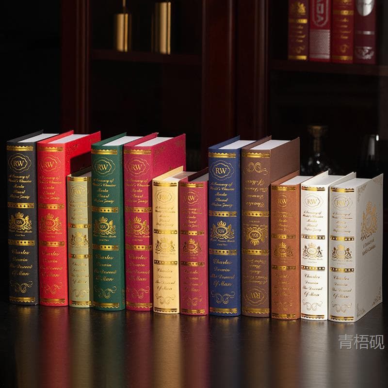 European Vintage Retro Faux Book Decoration Creative Ornament Living Room Showroom Prop Model Book Display