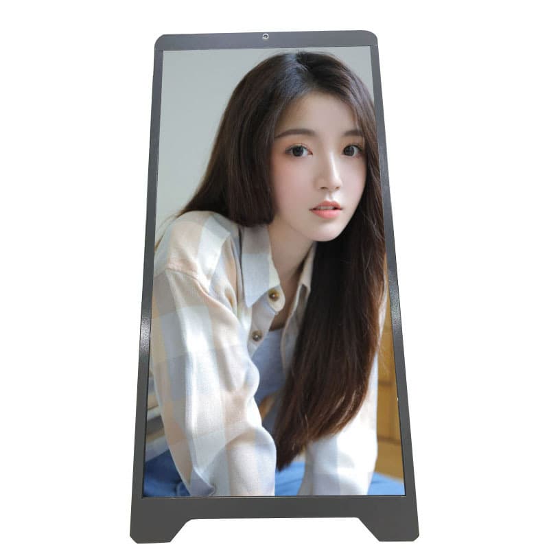 P1.86 high-definition LED mirror screen shopping mall ultra-thin floor-standing vertical water sign advertising machine display