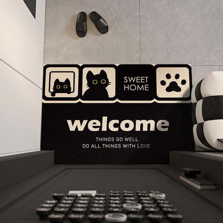 Door Mat, Wire Loop, Home Use, Entrance Mat, Non-Slip, Dirt-Resistant, Customizable, Carpet, Welcome Home
