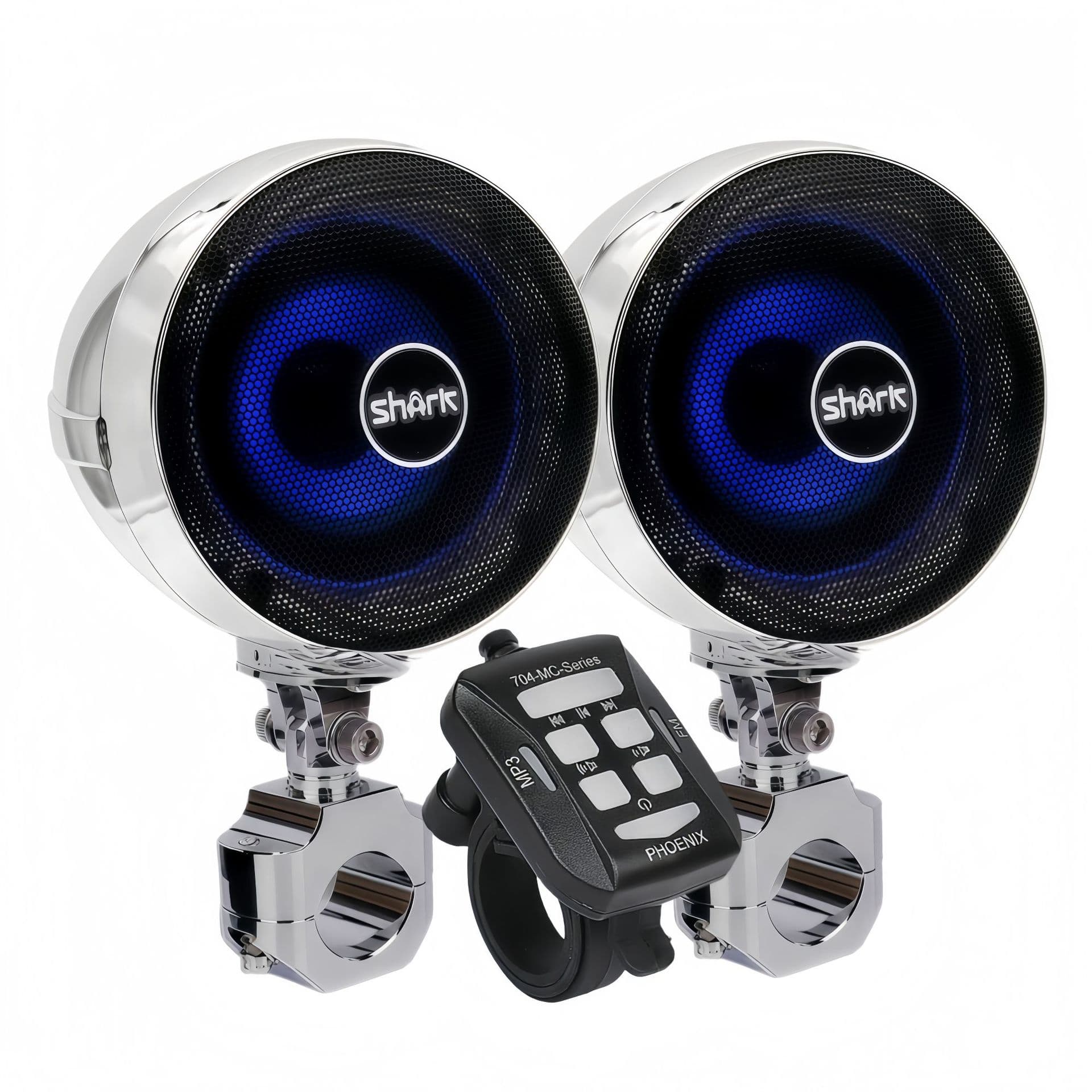 Premium Harley 4-Inch High-Quality Motorcycle Bluetooth Speaker with Interconnect MP3 Stereo Player