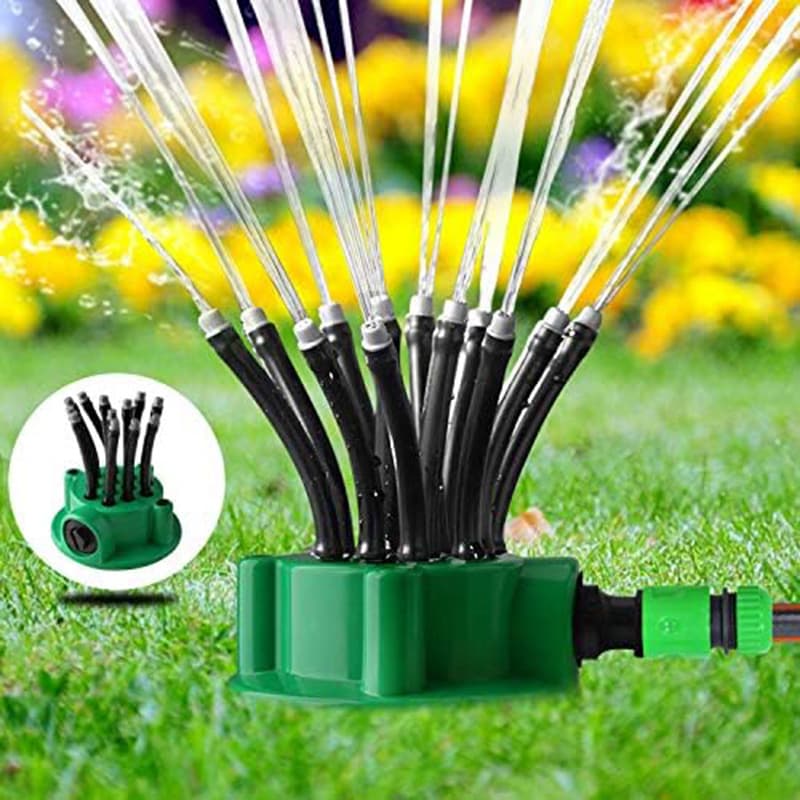 360-Degree Automatic Multi-Head Sprinkler Watering Device for Garden Lawn Agriculture Irrigation Flower Care Tool