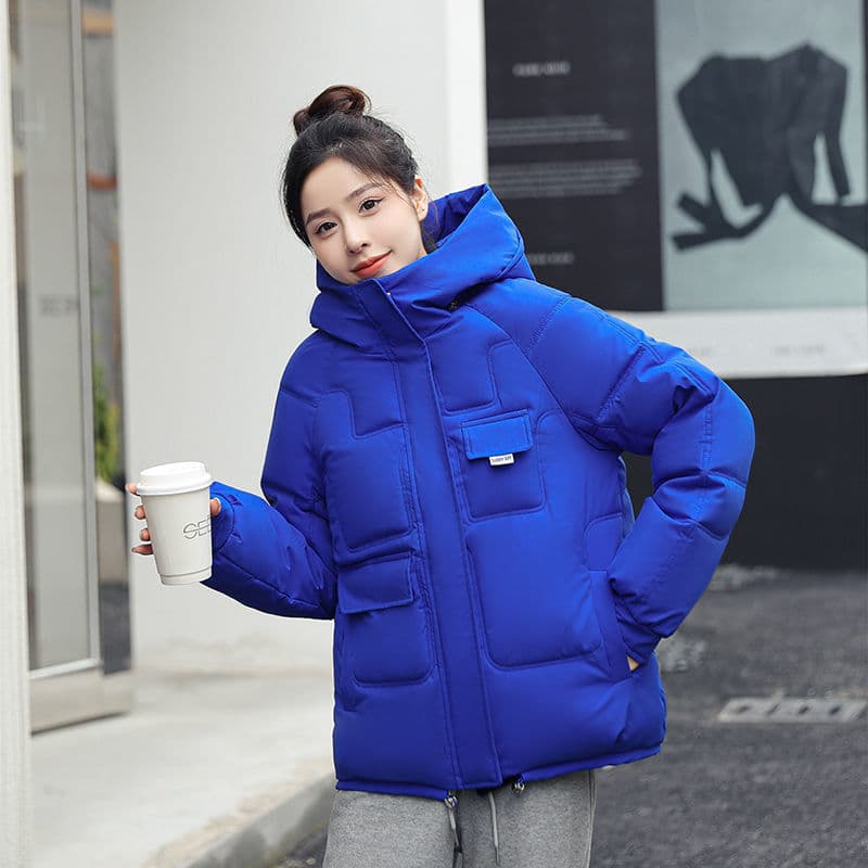 New Autumn/Winter Fashion Candy Color Cotton Coat Women's Korean Style Short Loose Hooded Student Cotton Padded Jacket Warm Coat