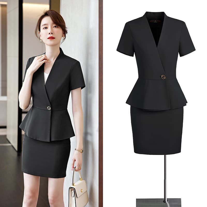 High-end suit suit for women summer new workwear temperament professional formal dress suit jewelry hotel front desk work clothes