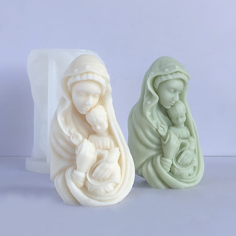 European character portrait scented candle silicone mold DIY mother hugging angel gypsum resin silicone mold