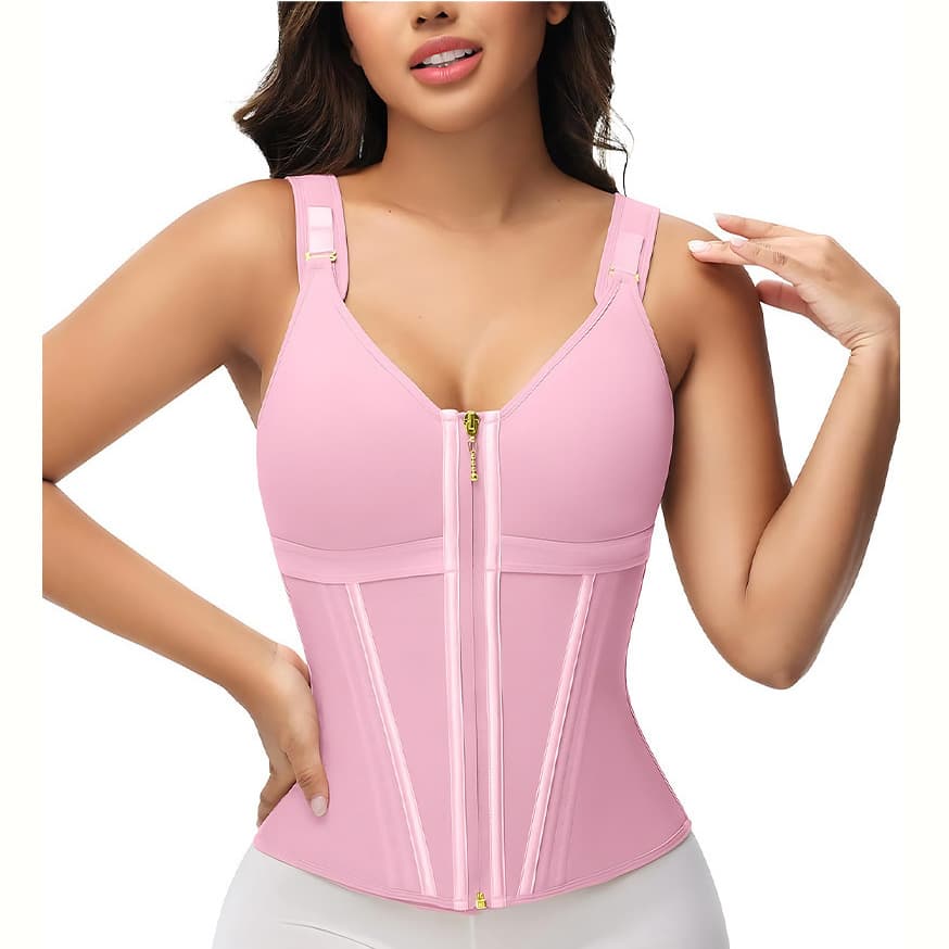 Mesh 17 Steel Bone Enhanced Version Shaping Bustier for Women, Push-Up Slimming Girdle, Abdominal Shaping Bra Vest, Slimming Top
