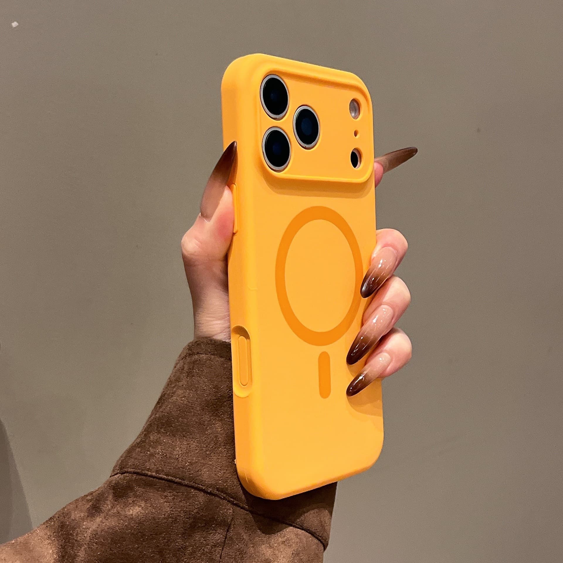 Compatible with Apple 17 Pro Max Phone Case Liquid Silicone Skin-Feel Magnetic iPhone 16 Full Coverage Lens Protective Cover