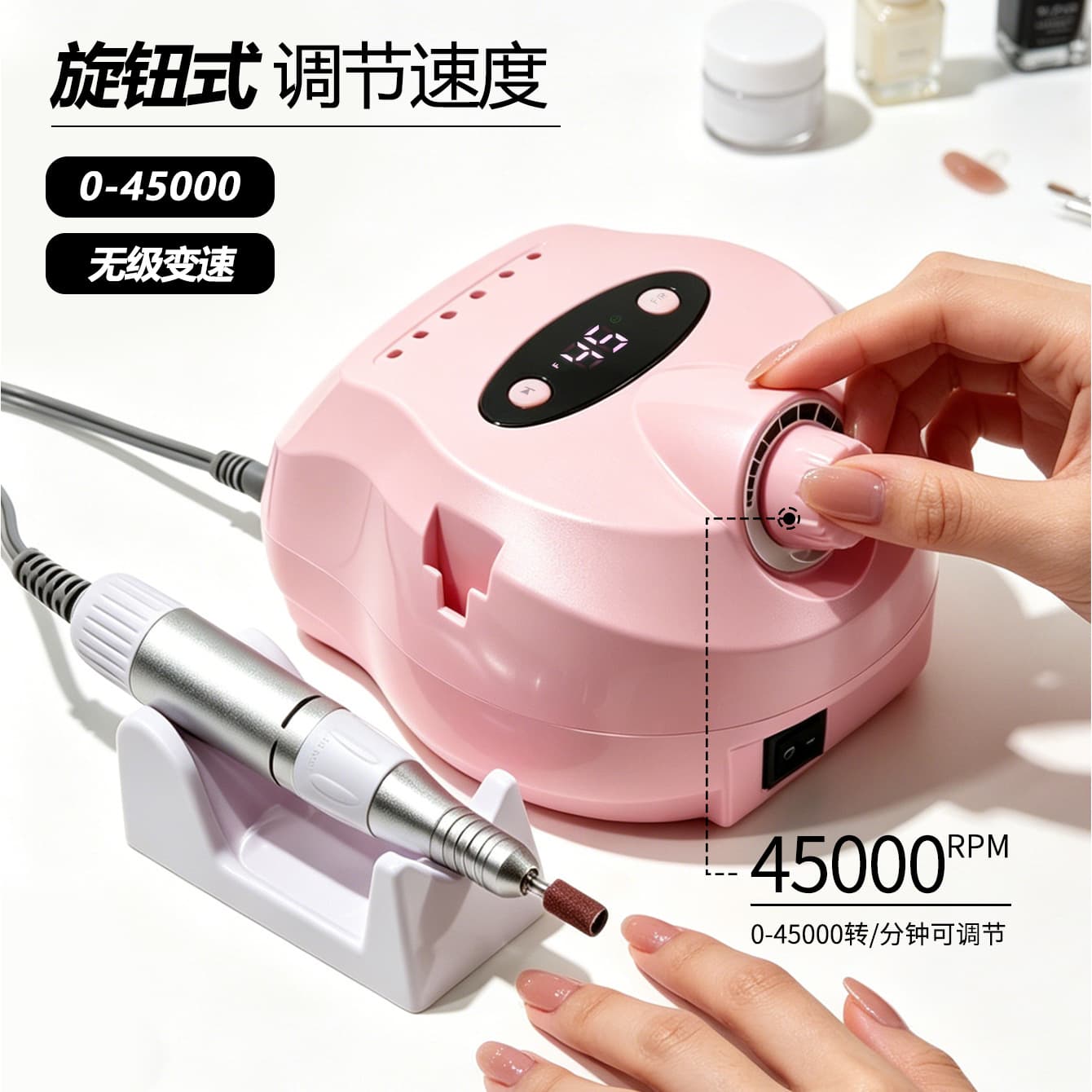 Digital Display Nail Drill 202 Electric Nail File Polisher Pen Style Nail Grinder Manicure Tool
