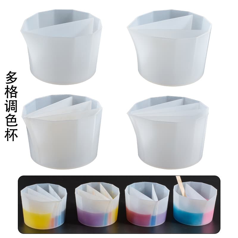 A variety of mixing cup DIY crystal epoxy silicone mixing cup, color mixing cup silicone mold, fluid bear cup