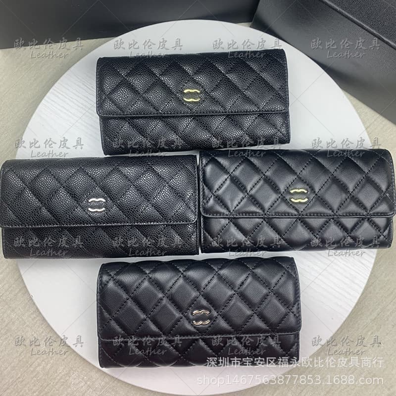 High-Quality Genuine Leather Women's Diamond Quilted Wallet, Export Wholesale European & American Retro Women's Wallet 50096# with Box