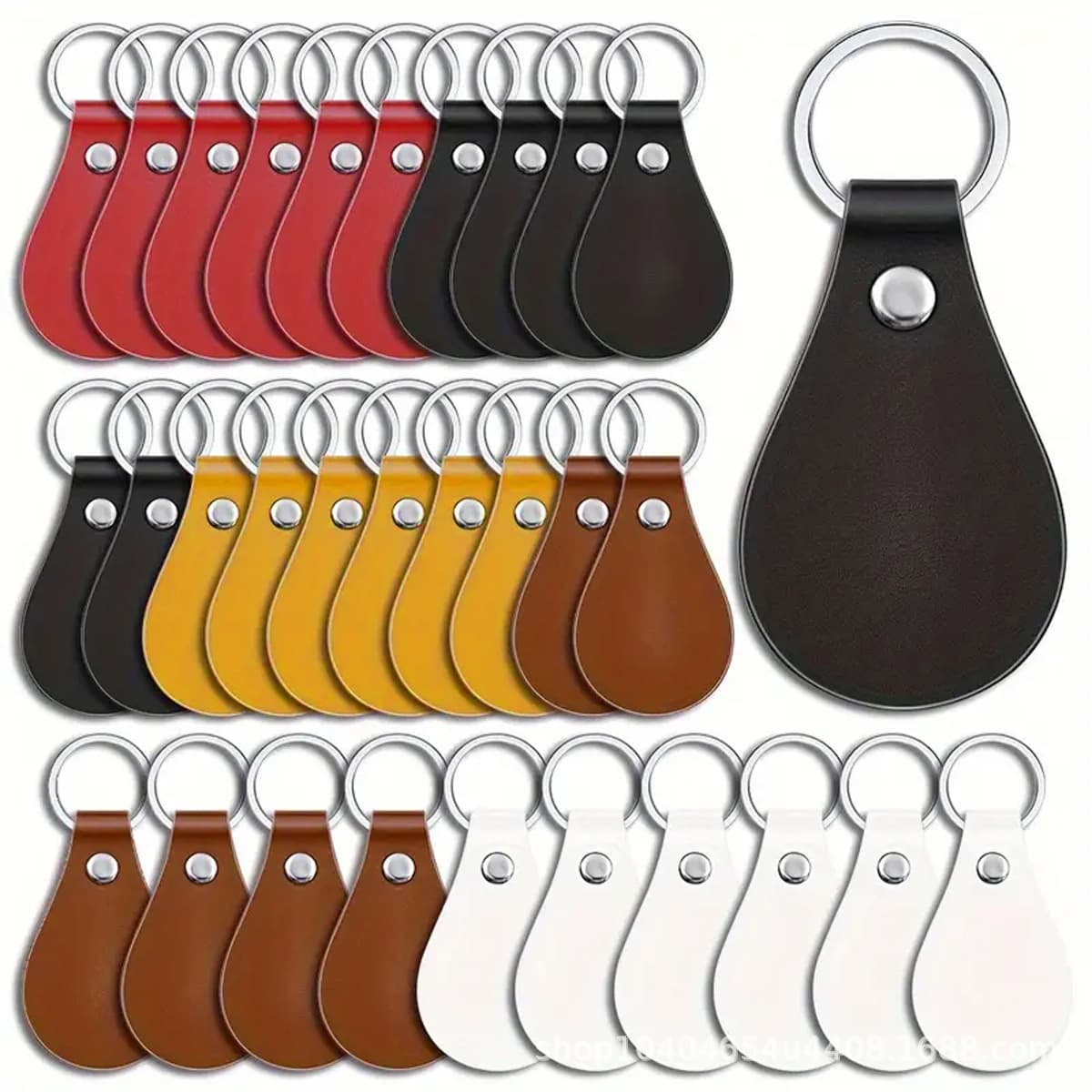 PU Leather Keychain Car Keychain Leather Key Holder DIY Gift Bag Charm Solid Color Keychain