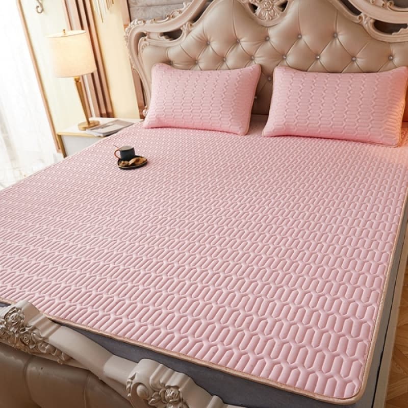 Latex Ice Silk Cooling Mat Soft Summer Cool Air Conditioned Room Washable Single Double Student Dorm Bed Foldable