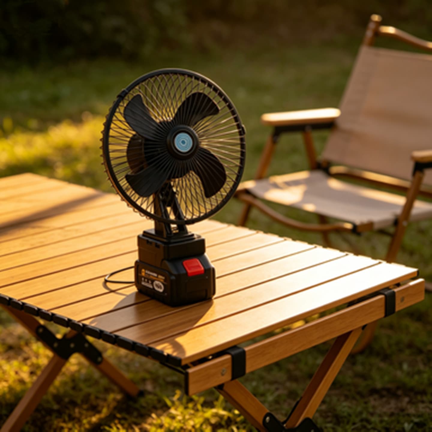 Lithium Battery Fan, Rechargeable Ultra-Long Battery Life, Large Capacity Outdoor Small Camping Fishing Construction Site Dormitory Metabo