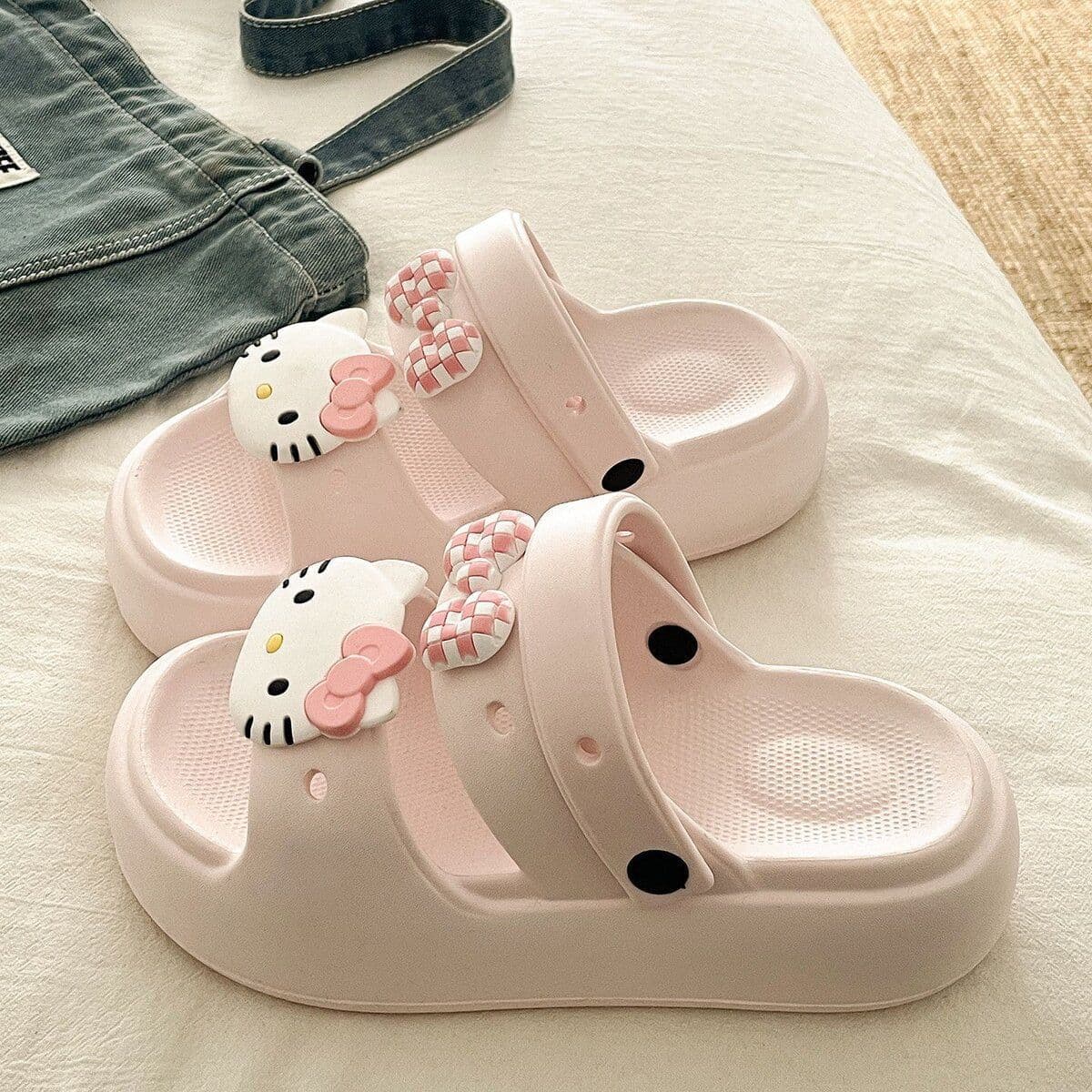 New Year New Summer Cute Eva Thick-Soled Sandals for Indoor and Outdoor Wear, Comfortable and Versatile Casual Beach Slippers for Women
