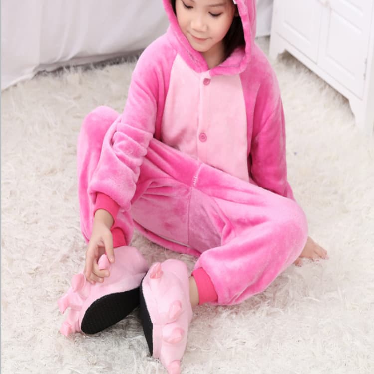 Wholesale manufacturers toilet version flannel cartoon conjoined animal pajamas for men and women autumn and winter coral fleece home clothes