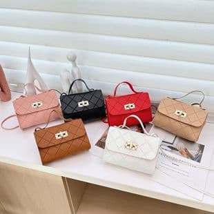 Korean-style versatile fashion luxury small embossed PU leather women's square bag crossbody bag wholesale