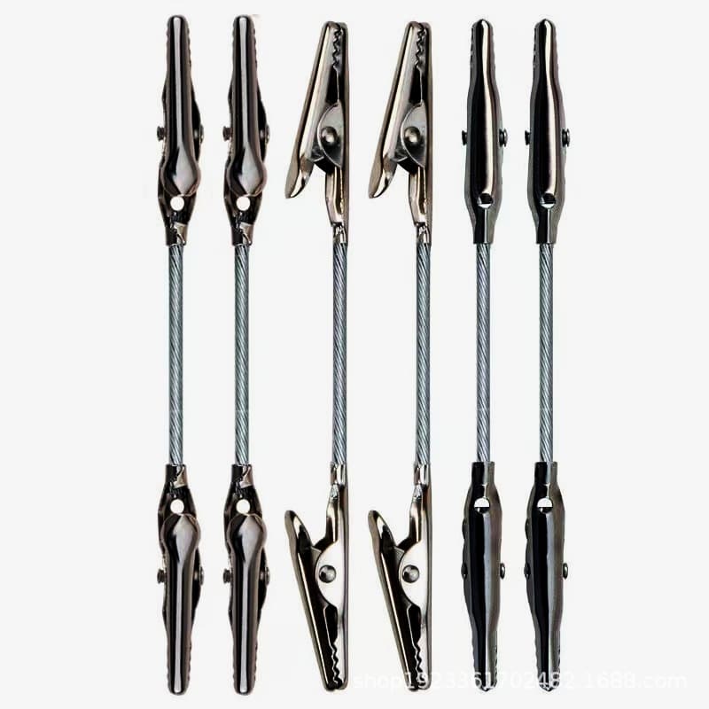 In Stock Steel Wire Rope Alligator Clip, Bamboo Skewer Alligator Clip, Black Baked Paint Alligator Clip, Model Painting Clip, Metal Clip