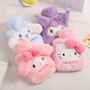New Sanrio Hot Water Bottle Fillable Ins Cartoon Kuromi Plush Warm Water Bag Student Hand Warmer Wholesale