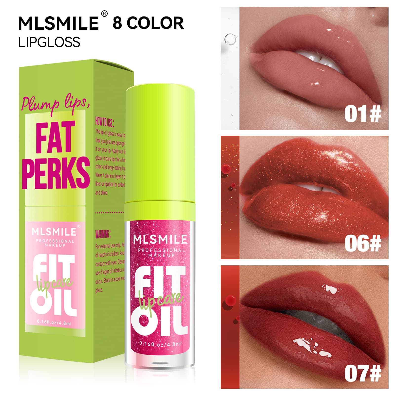 Moisturizing Lip Gloss Lip Balm Protective Oil Pearl Fine Glitter European Water Light Plumper Lipstick Shiny