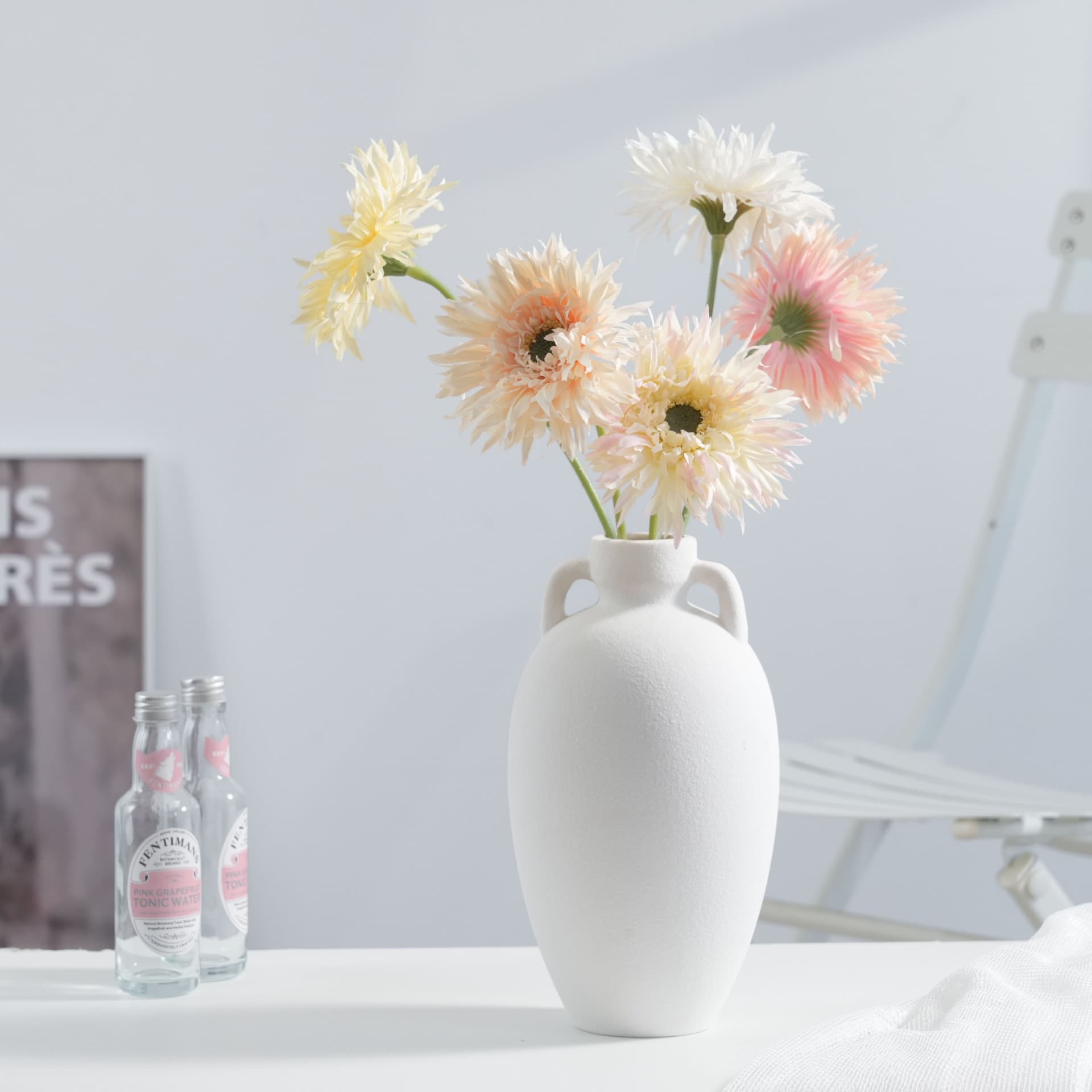 Artificial Flower Wire Gerbera Daisy Home Decoration Hotel Soft Decoration Table Flower Cross-border Hot Selling Fake Flower