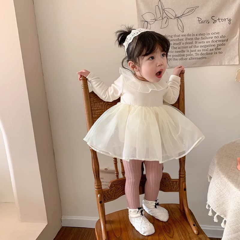 Spring Autumn Stylish Baby Princess Dress For Girls New Korean Style Baby Outerwear Children's Dresses Casual Wear