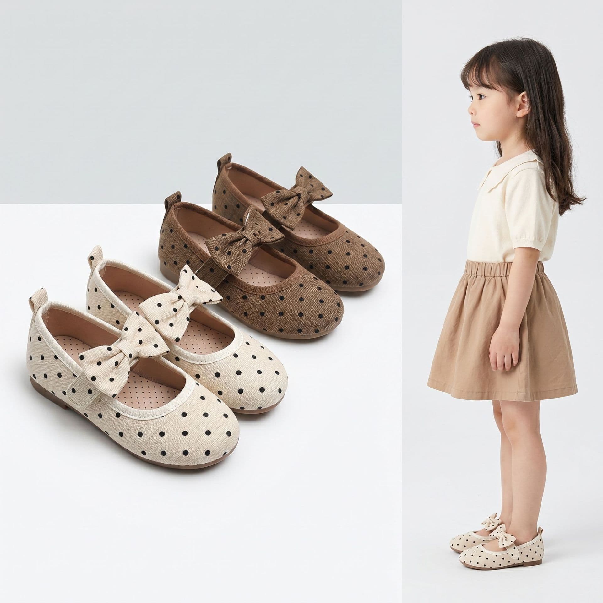 Girls' Leather Shoes 2026 Spring New Style Toddler Shallow Mouth Single Shoes Polka Dot Princess Shoes Big Kids Mary Jane Shoes