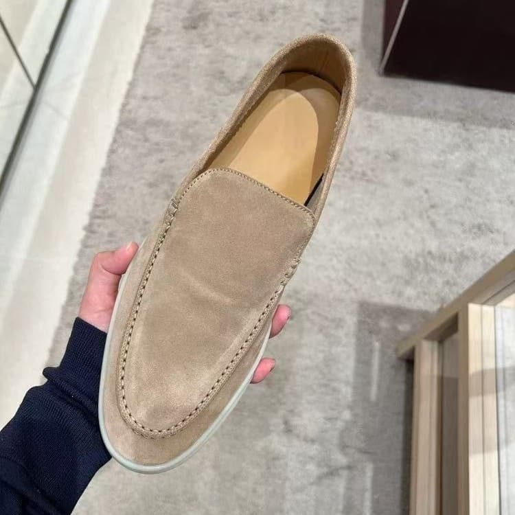 [Top Channel] 2025 New LP Loafers Men Suede Slip-On Lazy Shoes Driving Shoes Men Large Size