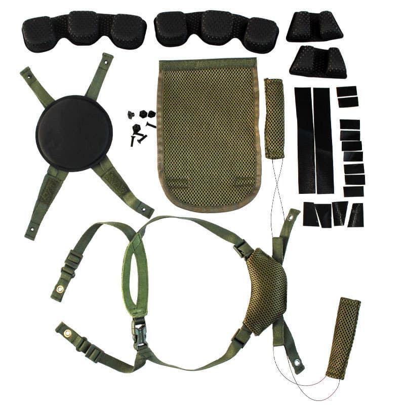 M19 Helmet Liner Suspension System Sponge Pads, New Helmet Liner Set with Hook and Loop Fixing Screws