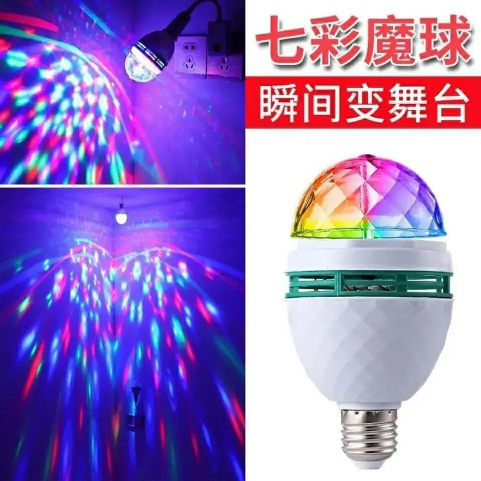 KTV Mini Magic Ball 7-Color Rotating Light Crystal Magic Ball Atmosphere Light Stage Light Disco Light Color Light Stage Lighting