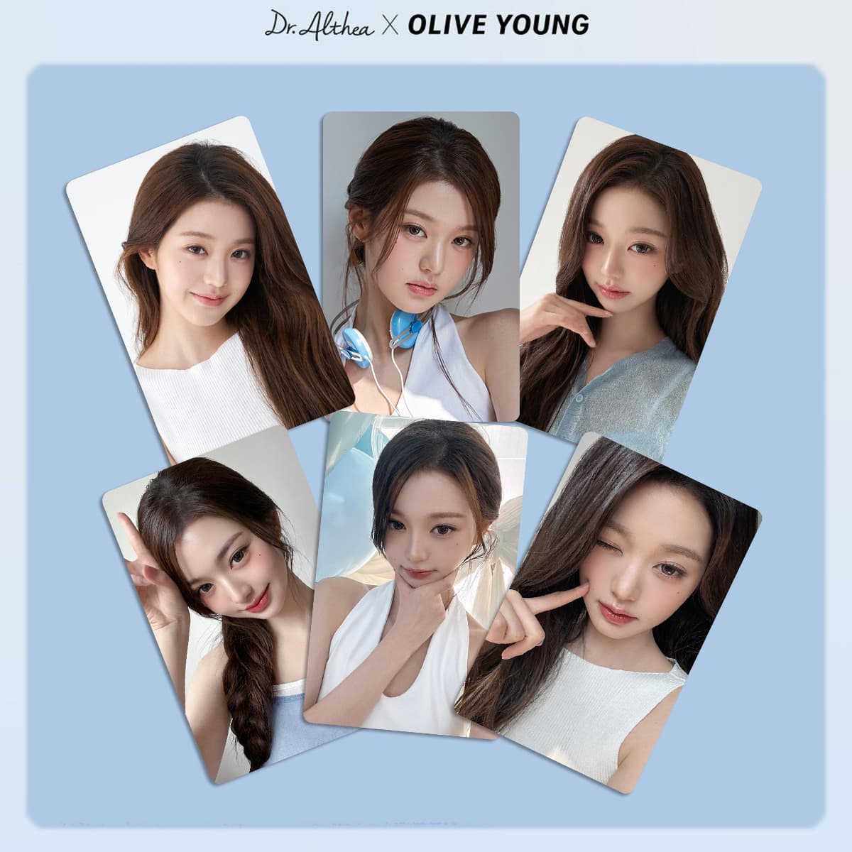 Jang Wonyoung wonyoung endorsement Dr.Althea small photocard OLIVE YOUNG round endorsement card