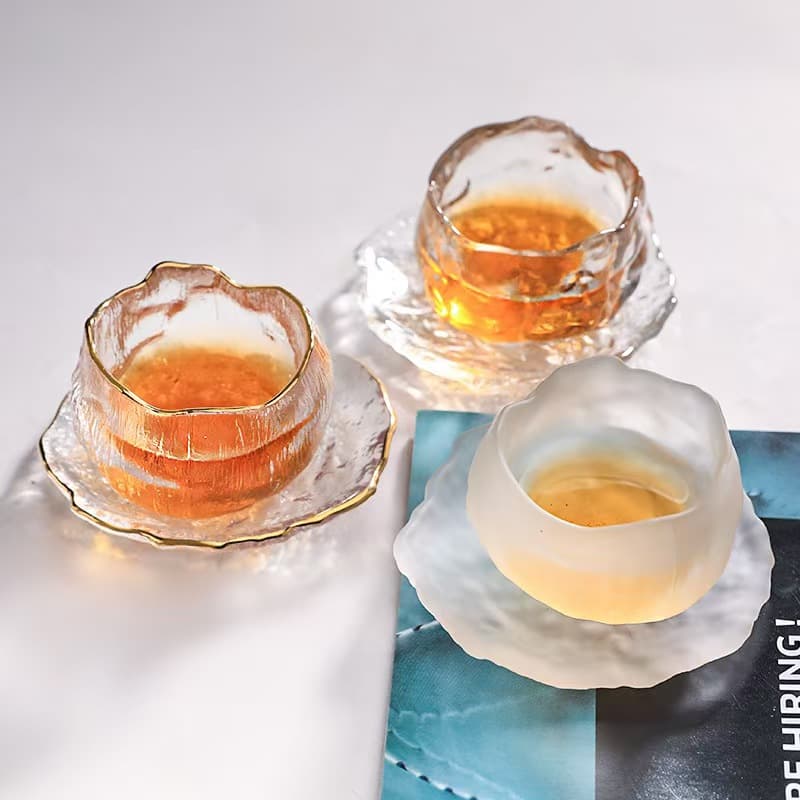 Japanese frozen burnt glass master cup single cup Japanese Kung Fu tea set glass light luxury tea cup wholesale