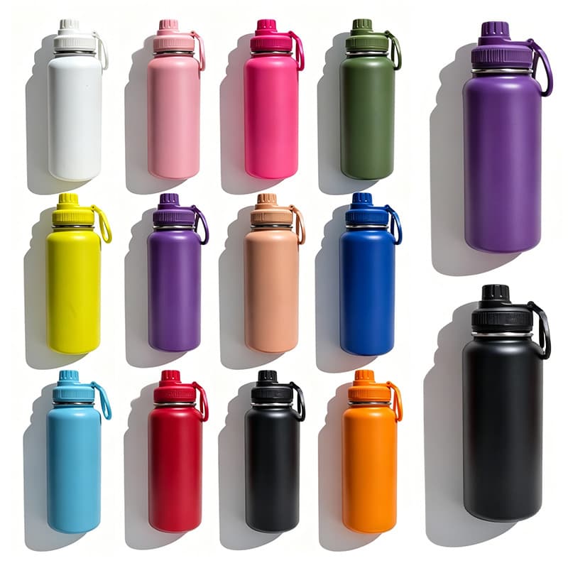Cross-border Large Capacity Space Bottle 304 Stainless Steel Insulated Cup Solid Color Sports Water Bottle Portable Direct Drink Tote Cup