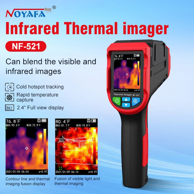 NOYAFA NF-521 Infrared Thermal Imaging Camera, Automatic Temperature Measuring Instrument, Temperature Gun, Thermal Imaging Device