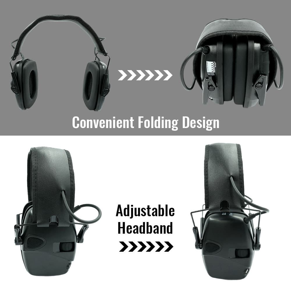 Sports Outdoor Hunting Head-Mounted Sound Pickup Noise Reduction Electronic Shooting Headset Earphone Tactical Cross-Border Hot Selling