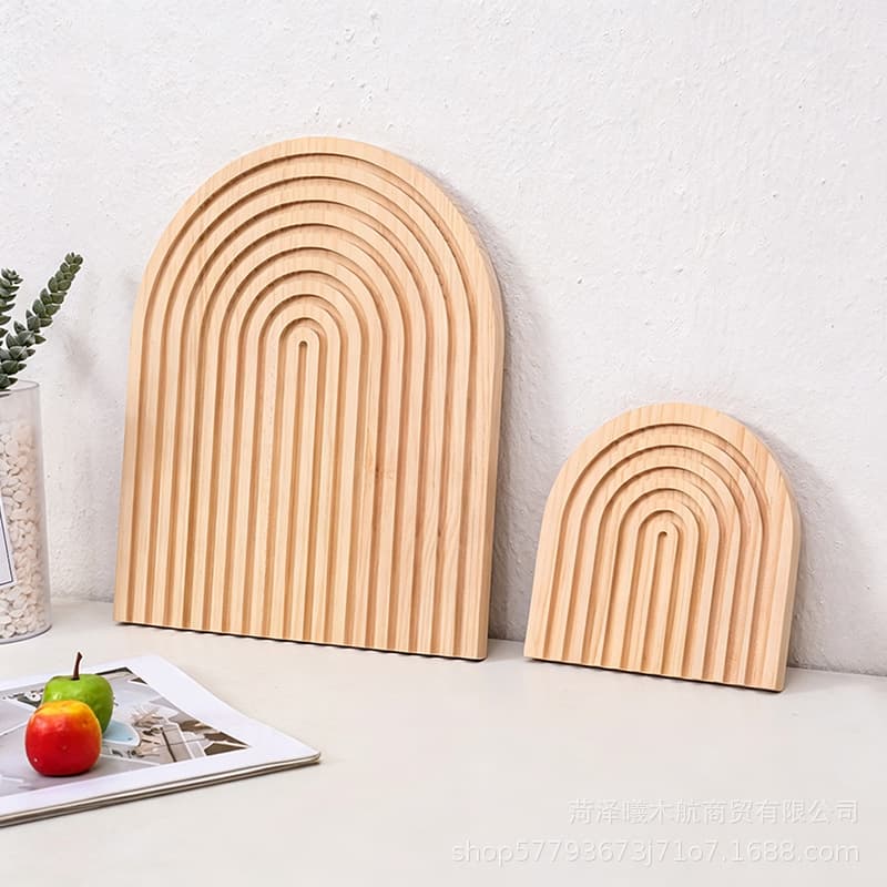 Ins-Style Creative Irregular Wooden Tray Decorative Tray Japanese-Style Desktop Aromatherapy Tray Storage Snack Plate